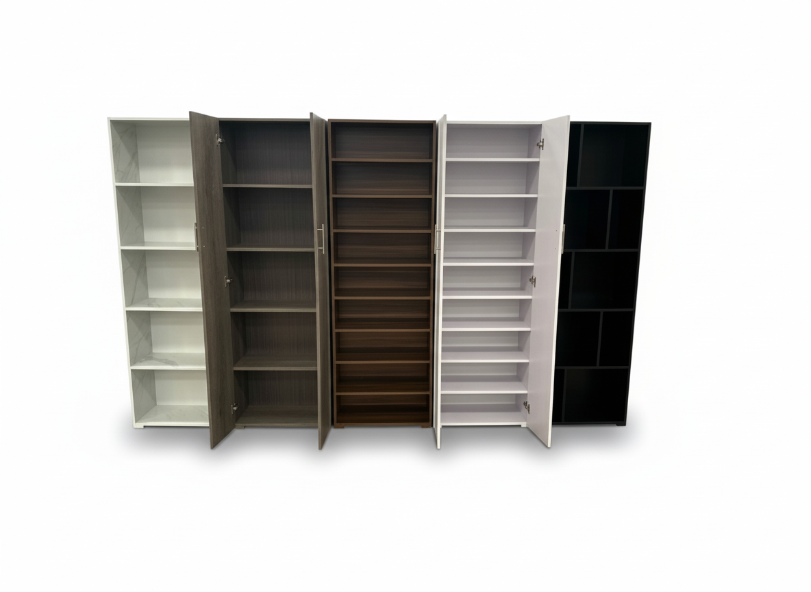 Muebles organizadores Mueblezuki en varios colores en un ambiente moderno